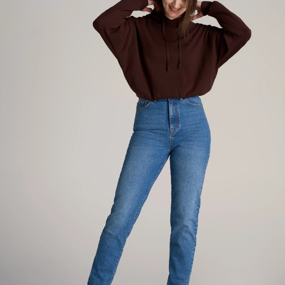 AMERICAN TALL NEW LOLA SLIM-FIT TALL HIGH WAISTED JEANS SIZE 29T BLUE - Picture 3 of 12